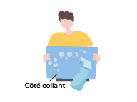 Sprayer spraying the film